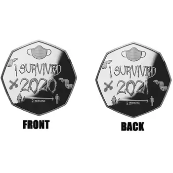 Am Supraviețuit 2020 Gunoi Foc Medalie de Argint Placat cu Survivor sunt Încă în Viață 2020 Monedă Comemorativă