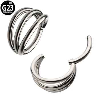 Titan G23 Nas Septum Ring 3 Fani Design Clicker Segment De Cerc Piercing Balamale Cartilajului Helix Cercel Femei Bijuterii