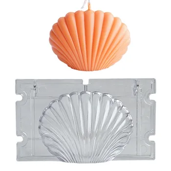 3D Sea Shell Forma Lumânare Mucegai din Plastic DIY Mucegai Mici Shell Mould Pentru Tort de produse de Patiserie de Copt Instrumente de Decorare Săpun Manual Mucegai