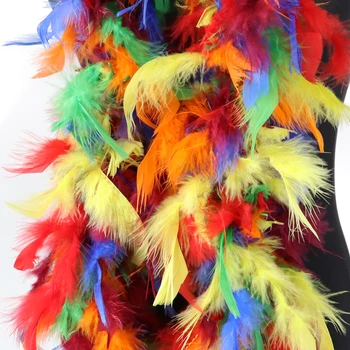 Naturale Pufoase Colorate Marabou Turcia Pene Boa Șal Costum De Scena De Nunta Plume Meserii Decor De Carnaval Accesorii