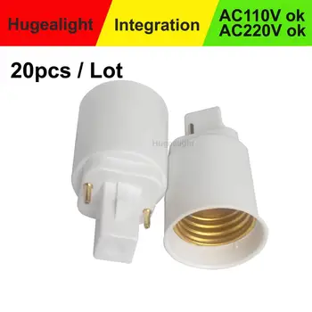 20buc/lot Lampa Adaptor G24 Să Soclu E27 Bază Adaptor Bec lampă titularului Converter pentru LED Halogen CFL Suport de Lumină