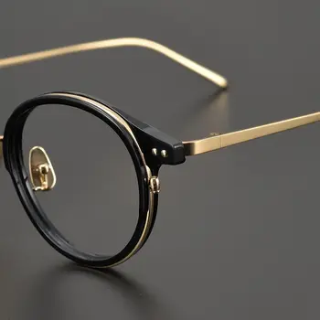 Marca Originala De Calitate Titan Retro Ochelari Rotunzi Bărbați Femei Lucrate Manual Super-Ușoară Miopie Ochelari Oculos De Grau