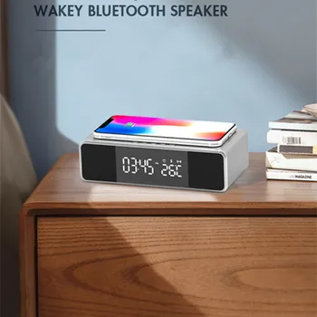 LED Ceas cu Alarma Electronic Temperatura Timp de Afișare Wireless Telefon Mobil de Încărcare Rapidă Radio FM compatibil Bluetooth Speaker