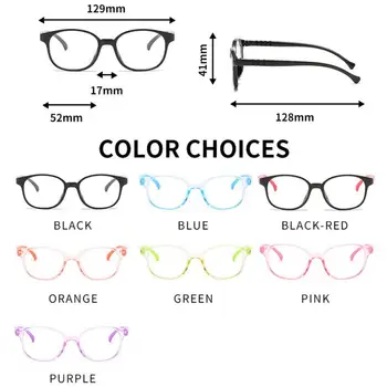 LongKeeper Anti Blue Light Bolcking Ochelari pentru Copii Pentru Copii Bomboane de Culoare Optice Cadru Transparent Fată Băiat Protectie UV Gafas