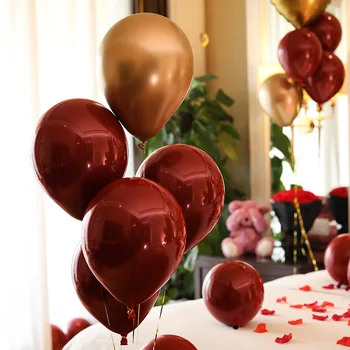 50pcs Strat Dublu Balon Roșu Perla Baloane Latex Chrome Baloane cu Aer Globos Nunta Ziua Îndrăgostiților Decor Petrecere