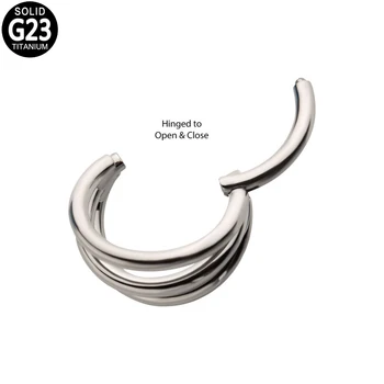 Titan G23 Nas Septum Ring 3 Fani Design Clicker Segment De Cerc Piercing Balamale Cartilajului Helix Cercel Femei Bijuterii