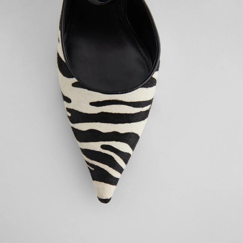 Southland Model Zebra Curea Subliniat Toe Pantofi Femei Subțire Tocuri Inalte Sexy Pompe Rochie De Petrecere Pantofi Sandale Sandale cumpara online / Tocuri | Meangirls.ro